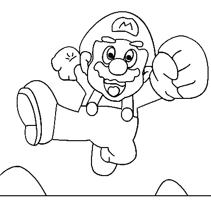 Coloring book brave Mario